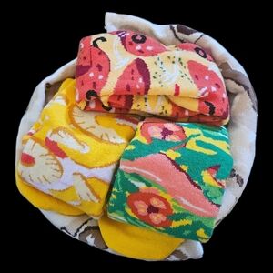 🤑Rainbow Pizza Patterned Socks Set. Fun Funky